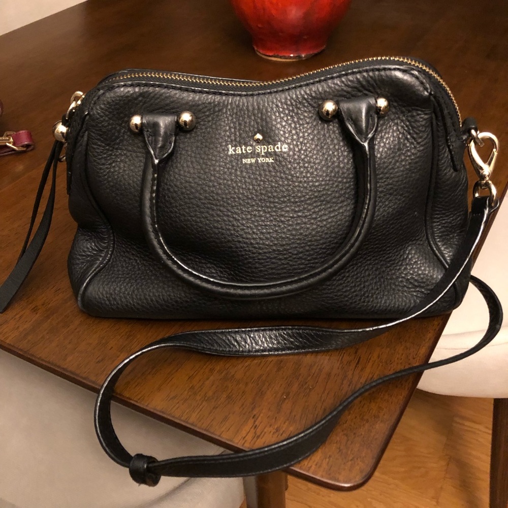 Black leather Kate Spade handbag
